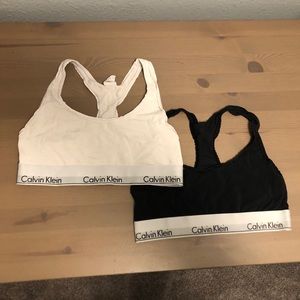 Two Calvin Klein Modern Cotton Bralette
